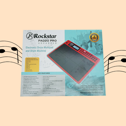 Rockstar PAD20 Pro Advanced Electronic Drum Pad - Red | Special Edition