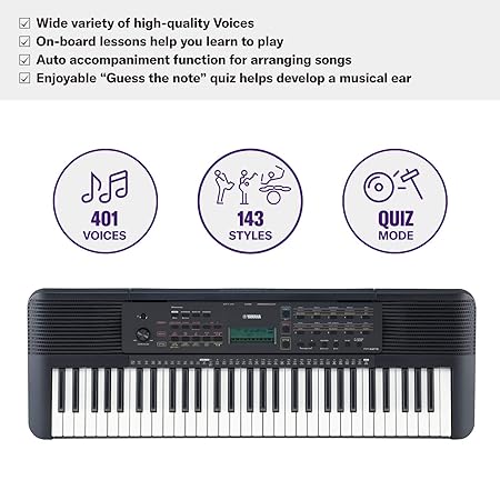 Yamaha PSR-E273 61-Key Portable Keyboard - 401 Voices with Smart Chord