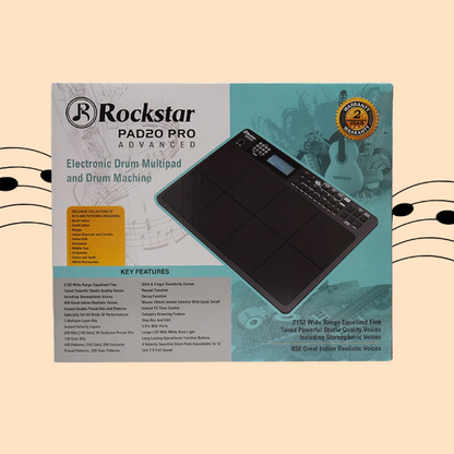 Rockstar PAD20 Pro Advanced Electronic Drum Pad - Black