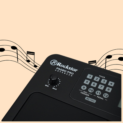 Rockstar PAD20 Pro Advanced Electronic Drum Pad - Black