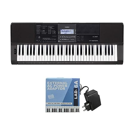 Casio CT-X870IN 61-Key Portable Keyboard with Piano tones, Black