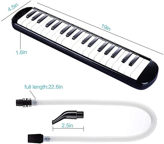 JDR 37 Keys Melodica for Beginners (Black)