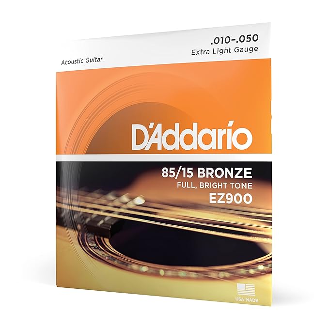 D'Addario EZ900 85/15 Bronze Extra Light Acoustic Guitar Strings