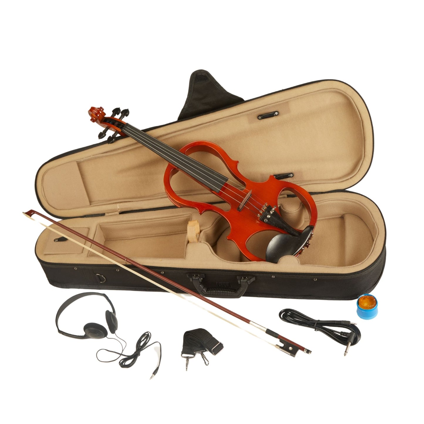 First Electric  Violin Bow, rosin, hard case MVE008-1