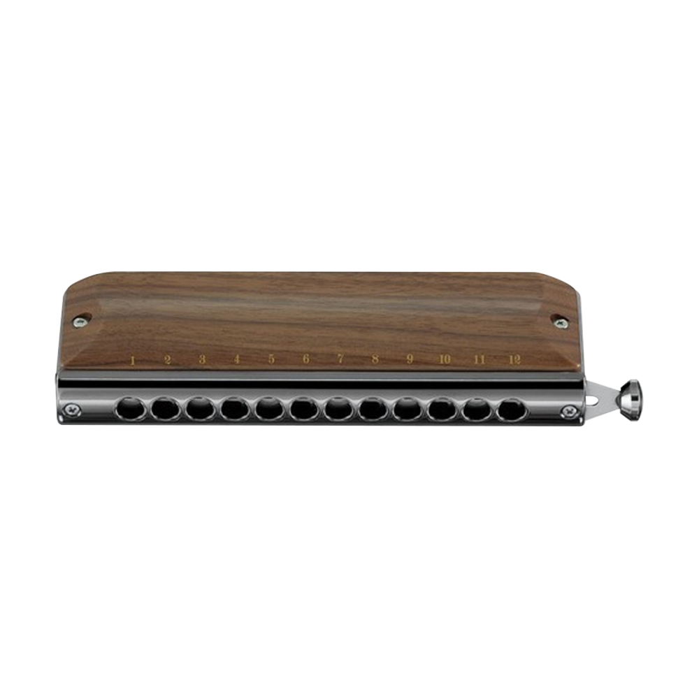 Suzuki G-48W Chromatic Harmonica – 12 Hole, Wooden Comb, Key of C