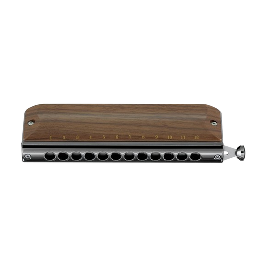 Suzuki G-48W Chromatic Harmonica – 12 Hole, Wooden Comb, Key of C