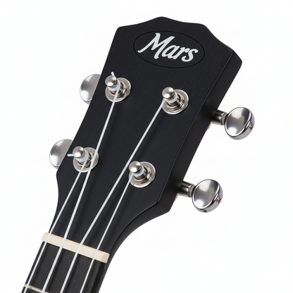 Mars M-UK 24 BK Handrubbed Finish Wood Body Ukulele - Black