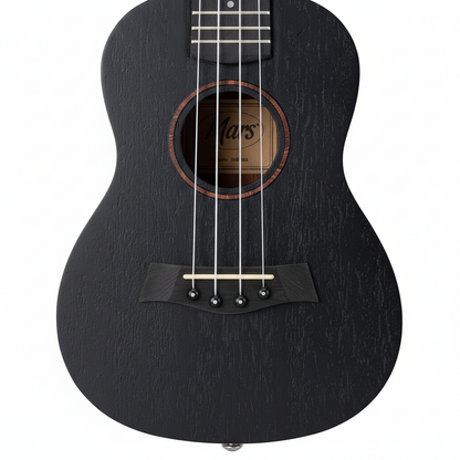 Mars M-UK 24 BK Handrubbed Finish Wood Body Ukulele - Black