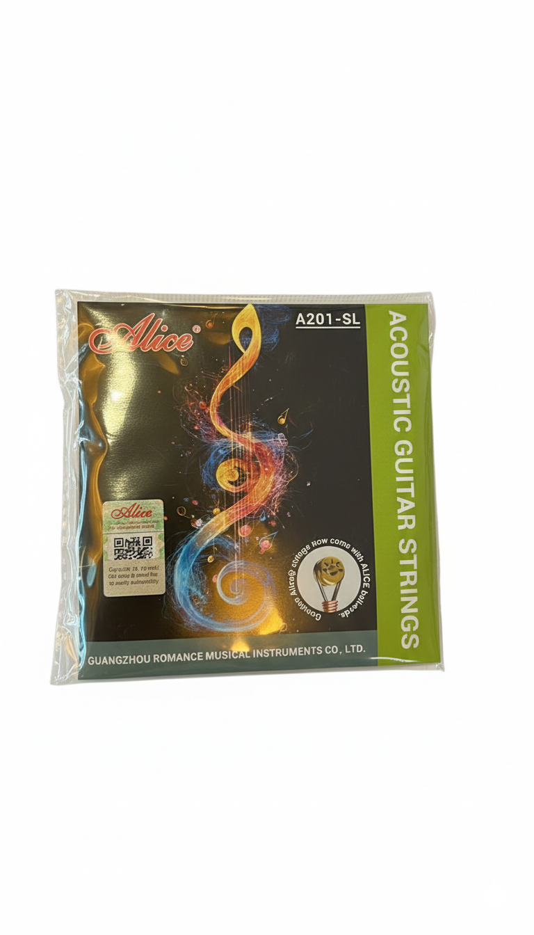 Alice Acoustic Guitar String A 201 SL | Stainless Steel | Anti-rust Coating | Steel Core