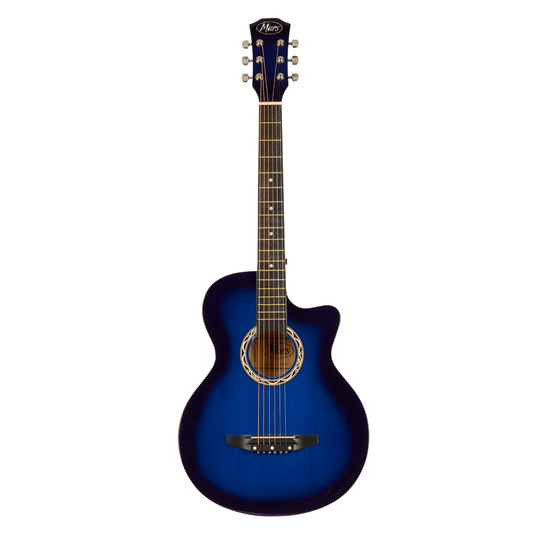 Mars Acoustic Guitar M-38 with Bag (Blue)