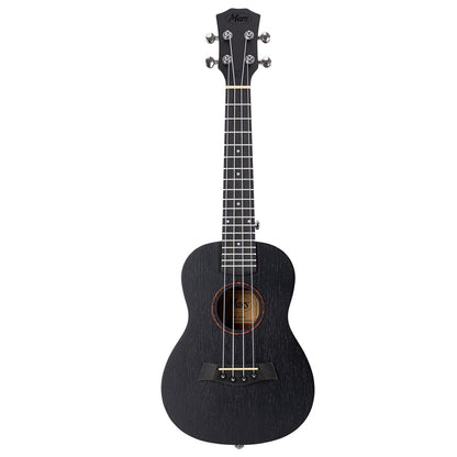 Mars M-UK 24 BK Handrubbed Finish Wood Body Ukulele - Black
