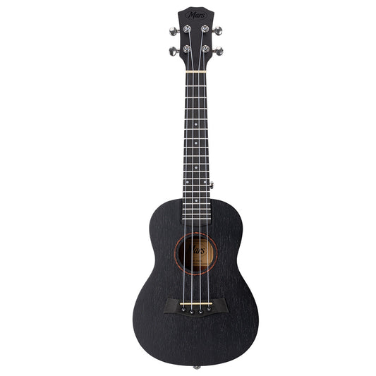 Mars M-UK 24 BK Handrubbed Finish Wood Body Ukulele - Black