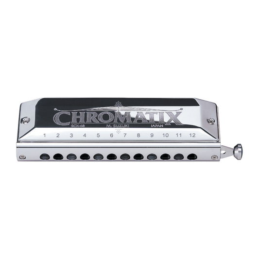 Suzuki SCX-48H Chromatic Harmonica – Reverse Slider, 12 Hole, Key of C
