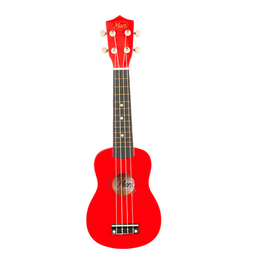 Mars Soprano Colourful Ukulele 21 inch With Gig-Bag - Red