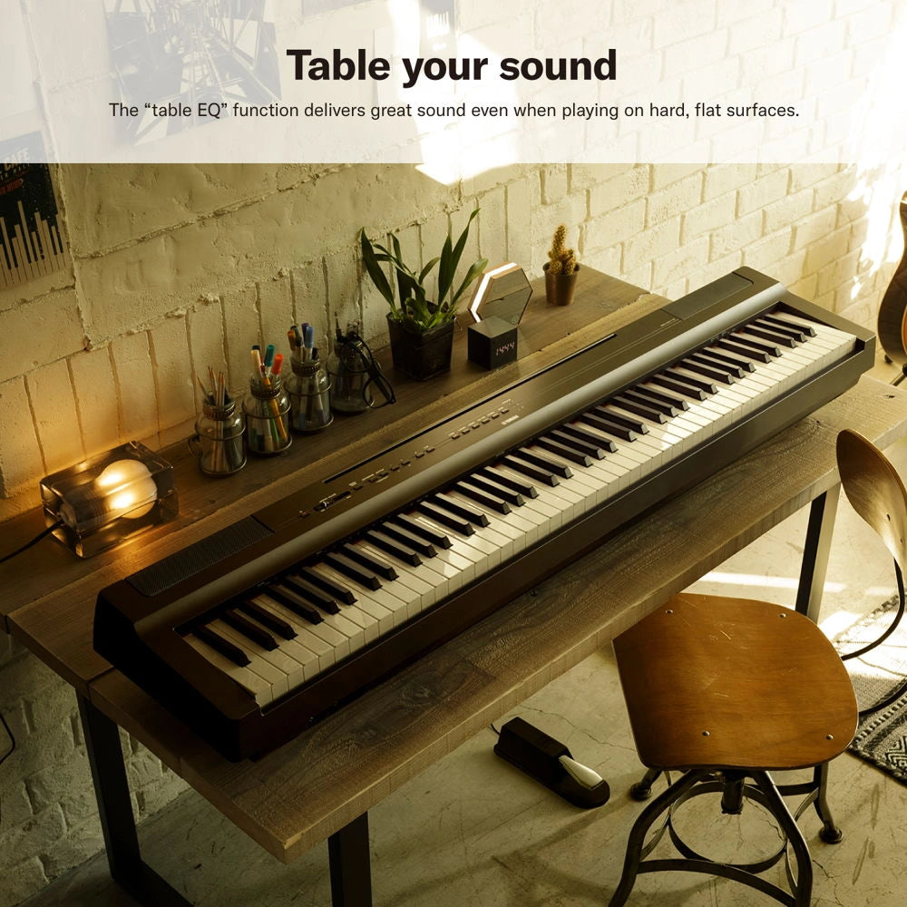 Yamaha P-125AB Digital Piano With 88 Keys (Portable Digital Piano) Adaptor Included