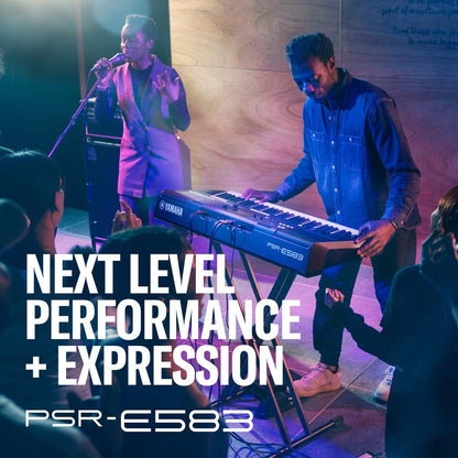 Yamaha PSR-E583 Portable Keyboard – 61 Keys with Auto Accompaniment