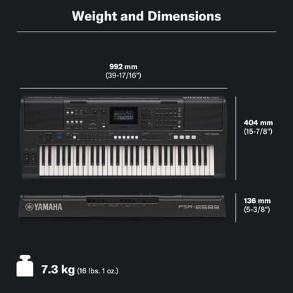 Yamaha PSR-E583 Portable Keyboard – 61 Keys with Auto Accompaniment