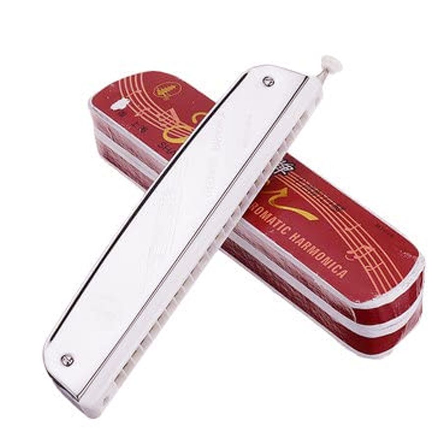 Tower 24-Hole Harmonica C Key with Scale Change | Professional Silver Mouth Organ