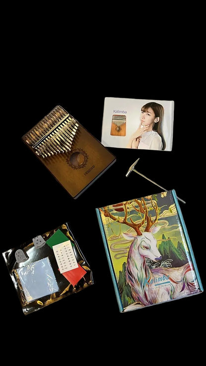 17-Key Kalimba with Accessories – Thumb Piano for Beginners & Professionals