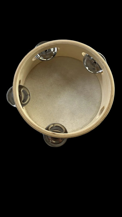 Jinbao 6" Velcro + Goatskin Jingle Set of 4 – Finger Cymbals for Percussion