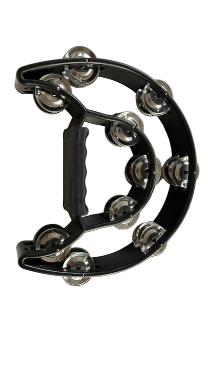 JINBAO 10" HALF MOON TAMBOURINE | BLACK