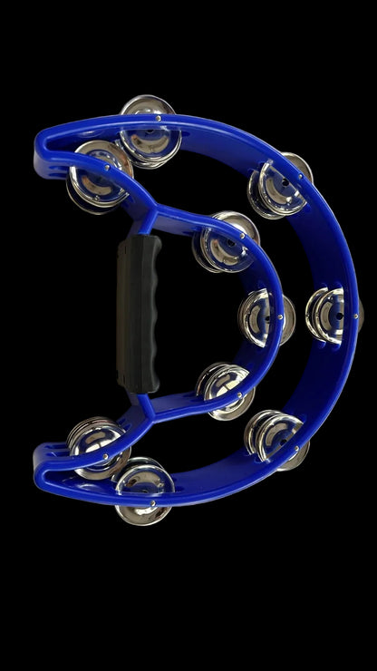 JINBAO 10" HALF MOON TAMBOURINE | BLUE