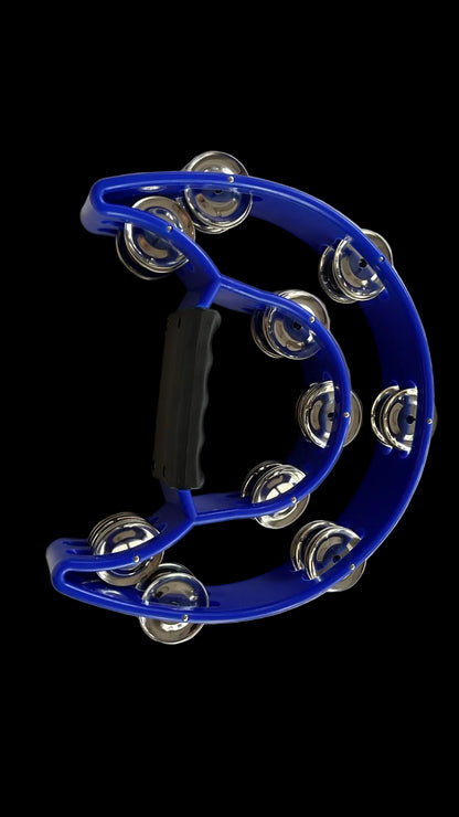 JINBAO 10" HALF MOON TAMBOURINE | BLUE