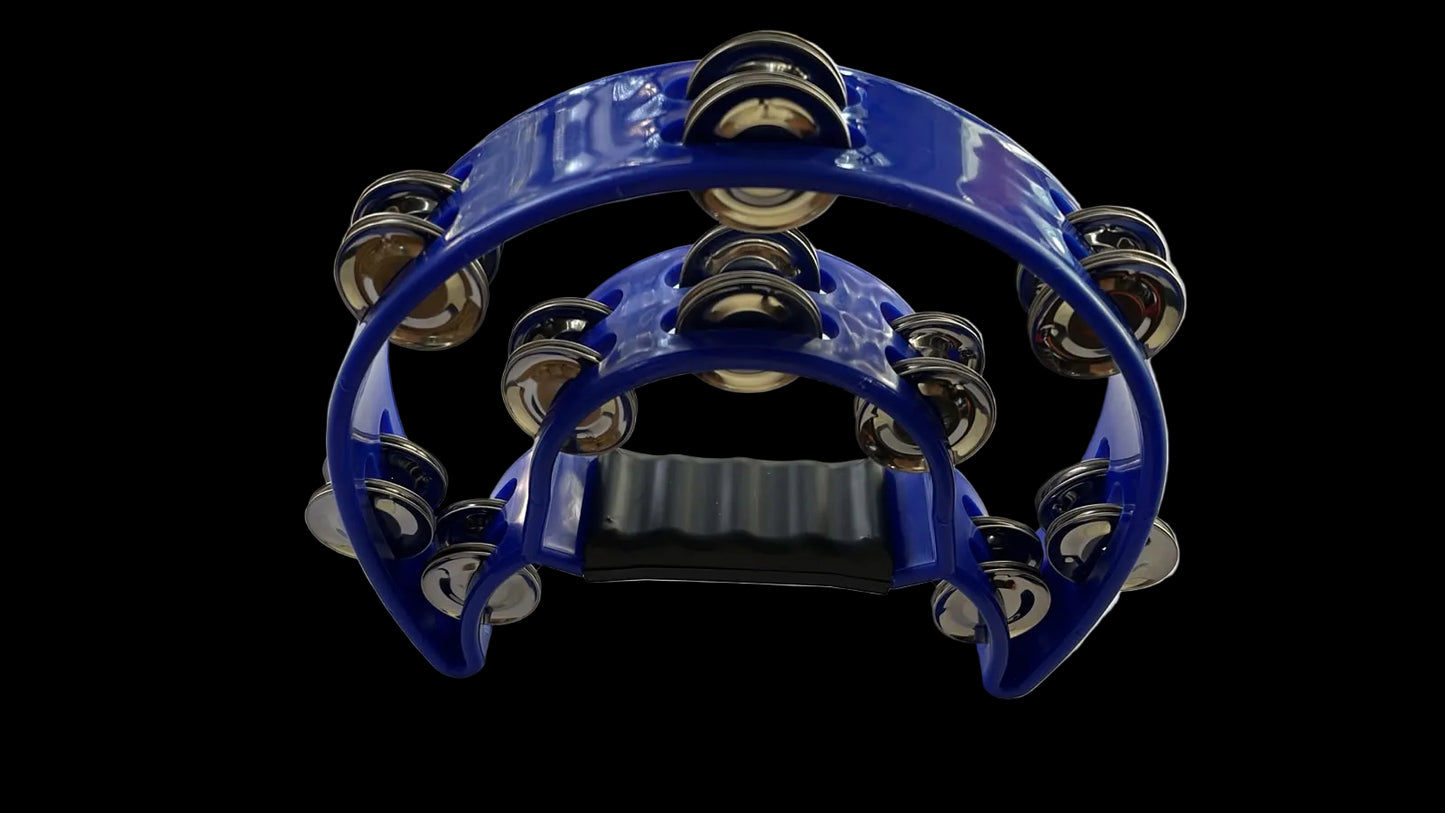 JINBAO 10" HALF MOON TAMBOURINE | BLUE