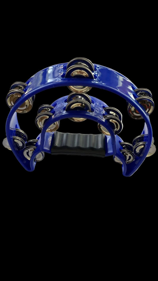 JINBAO 10" HALF MOON TAMBOURINE | BLUE