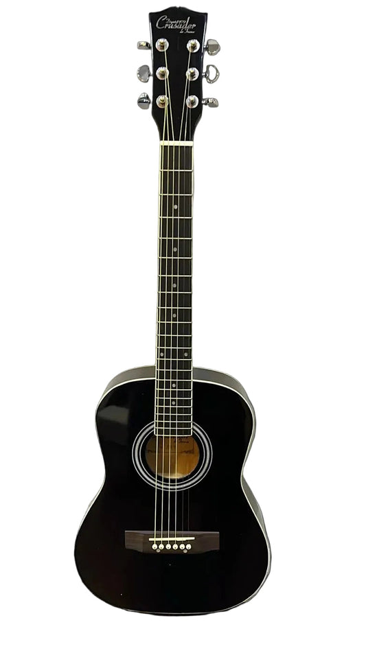 Crusader 36" Acoustic Guitar | Black | 3/4 Size Student Guitar