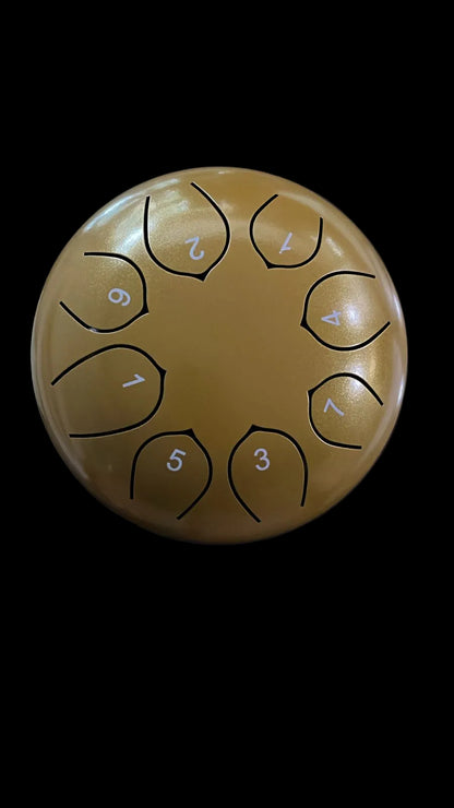 KLG6-8 Tongue Drum Golden – 8 Notes Steel Percussion Instrument