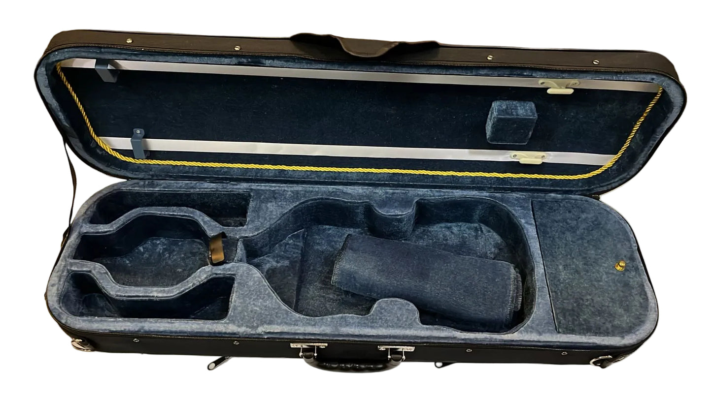 Tristar Oblong Violin Case 4/4 Size – Dual Bow & Accessory Storage