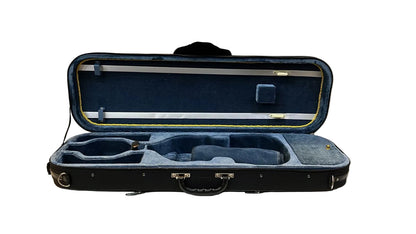 Tristar Oblong Violin Case 4/4 Size – Dual Bow & Accessory Storage