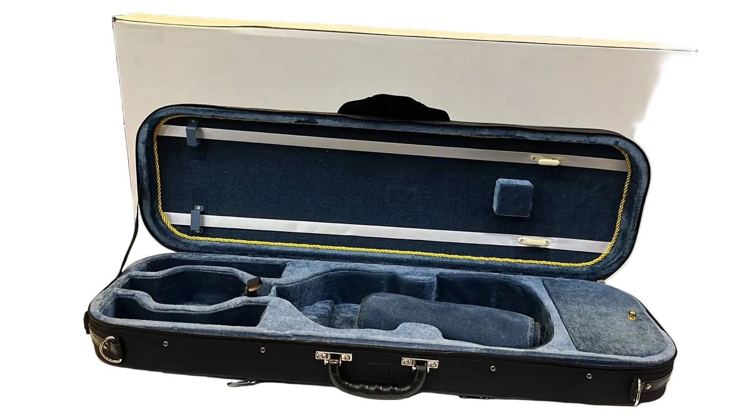 Tristar Oblong Violin Case 4/4 Size – Dual Bow & Accessory Storage