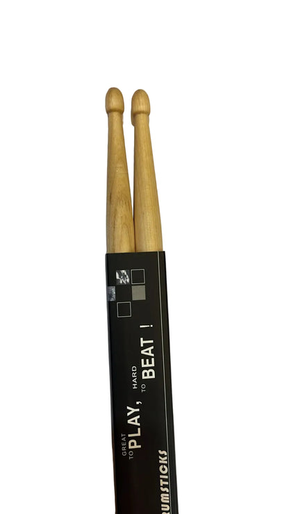 Mars Drumsticks 5B – 1 Pair | Wood Tip Drum Sticks for Rock & Heavy Hitters