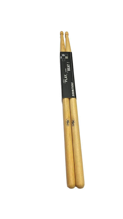 Mars Drumsticks 5B – 1 Pair | Wood Tip Drum Sticks for Rock & Heavy Hitters