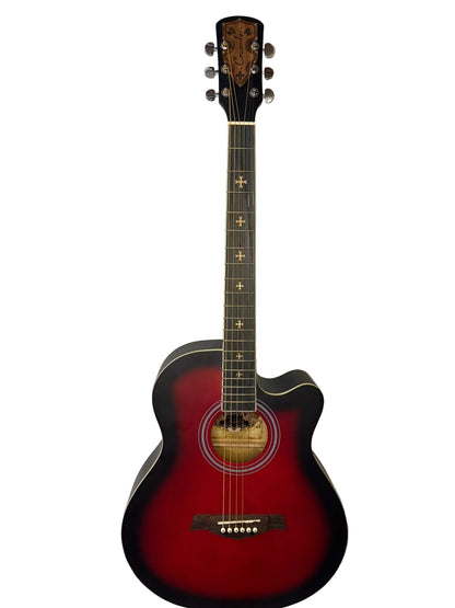 CRUSADER CF-4000 | 40" ACOUSTIC GUITAR - RED