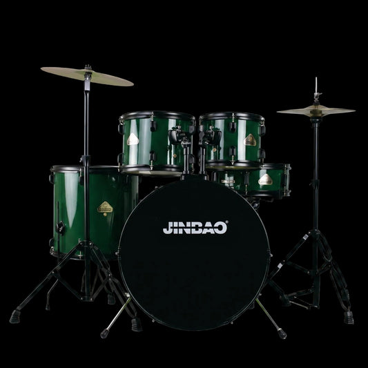 Jinbao JBP2211A Professional Drum Kit - Olive Green