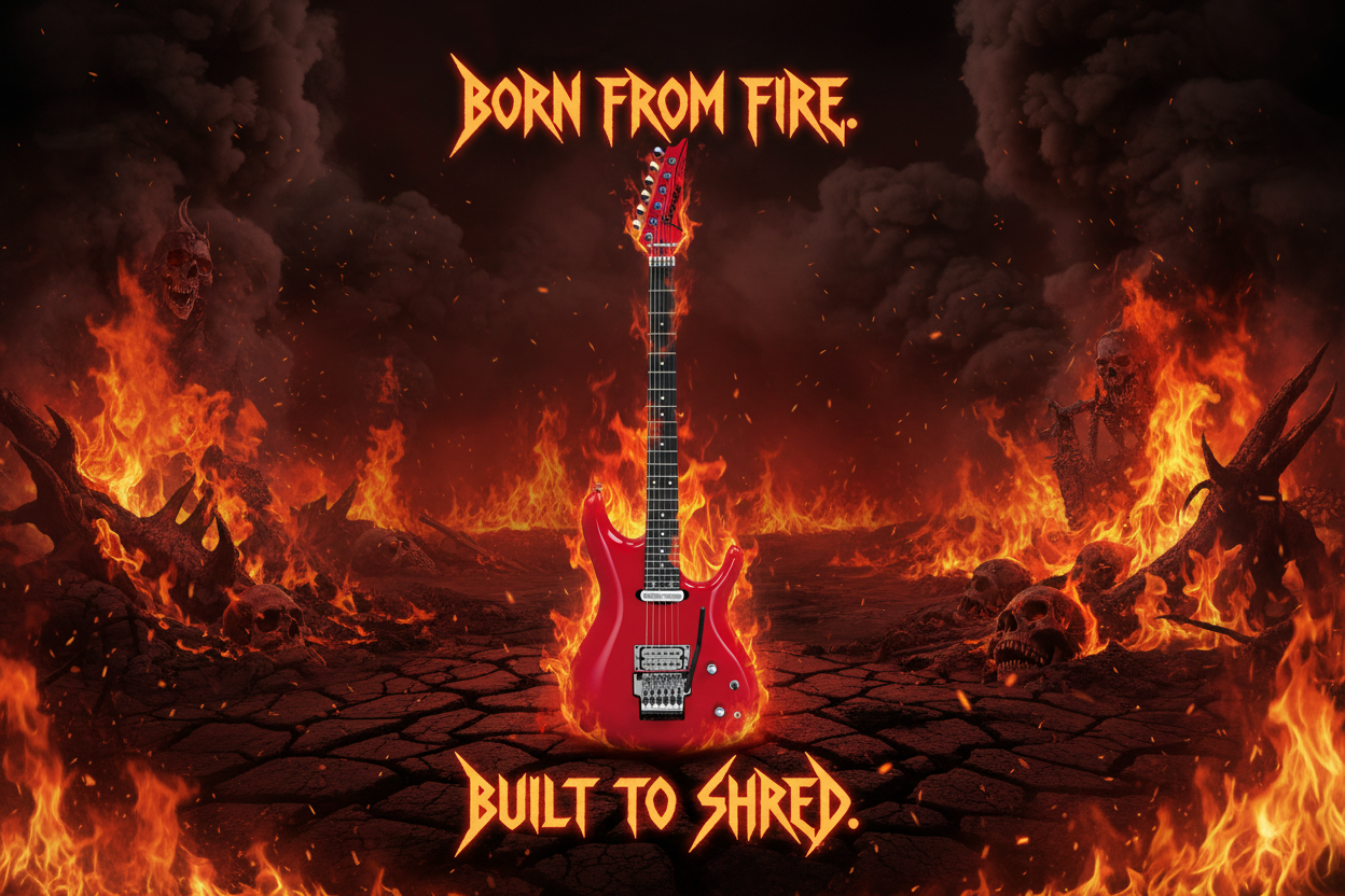 Ibanez JS2480 - Death Metal Fire Banner