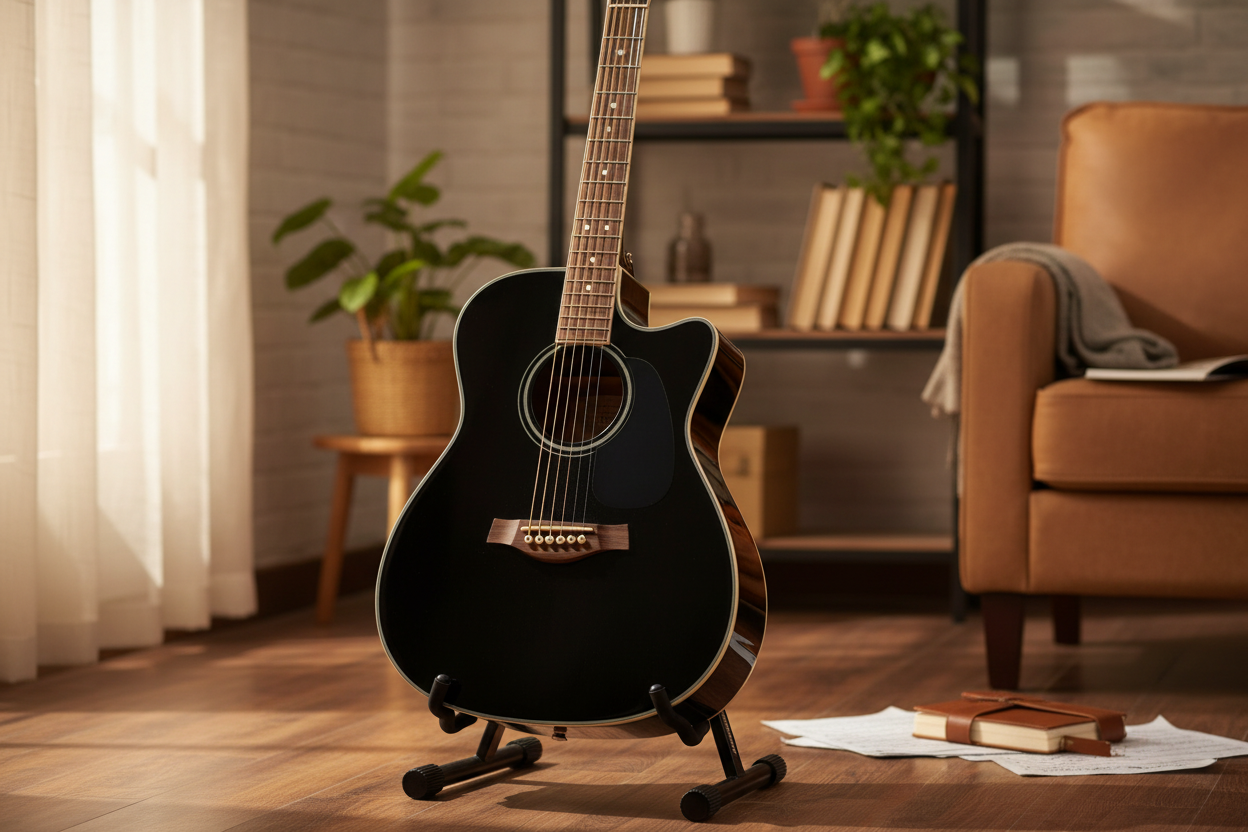 Mars M-38 BK Black Acoustic Guitar Lifestyle