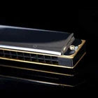 East Top T2401 Polyphonic Harmonica 24-Hole C Key with Case | Professional Silver Chromatic Harmonica